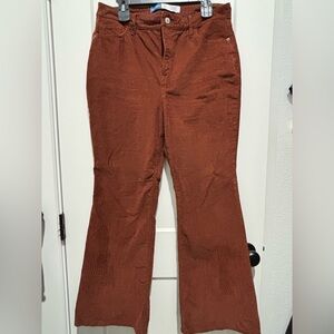 Old Navy Rust Corduroy Flare Pants